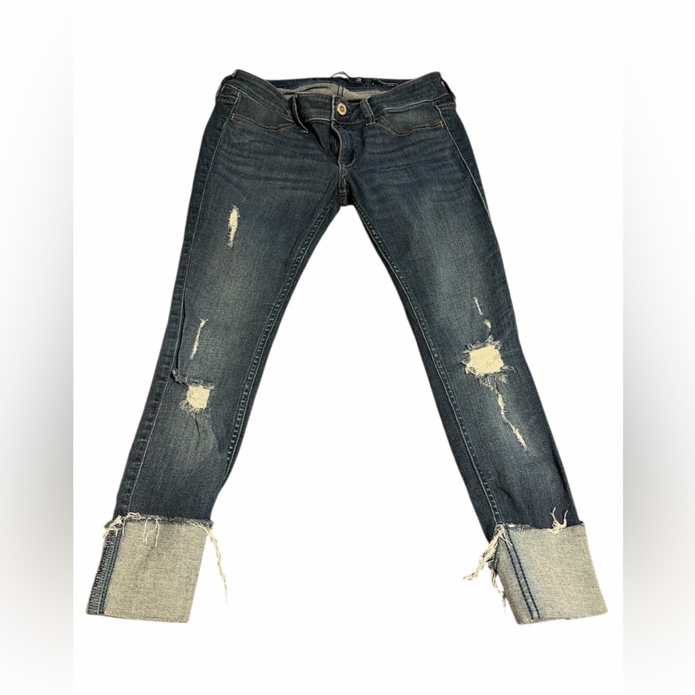 Holister Classic Dark Wash Cuff Women's Jeans